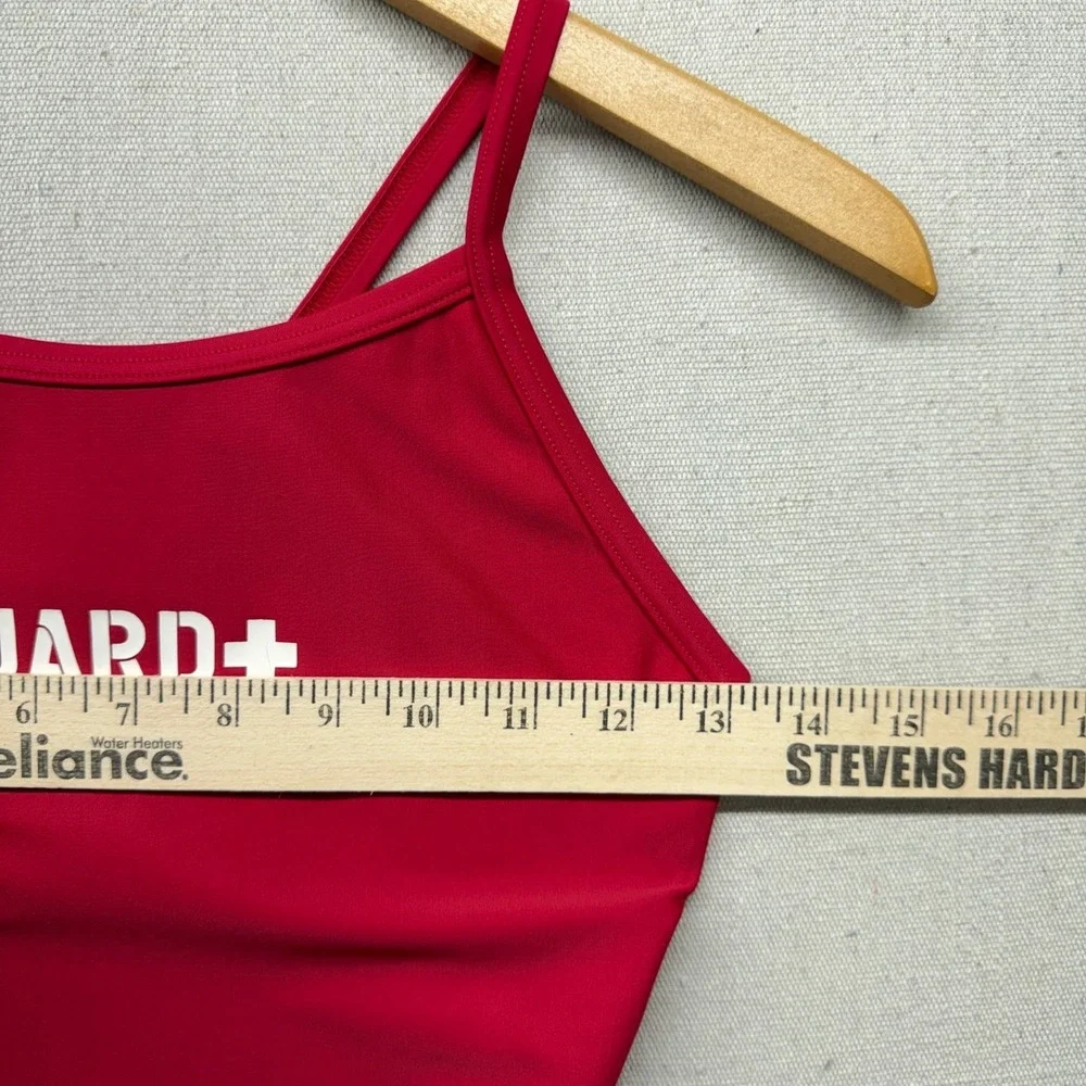 Girls Red Lifeguard One Piece Swimsuit‎ Guard+ Graphic Crossback Swim Suit